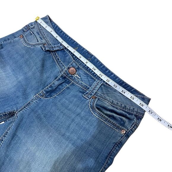 American Rag Boot Cut Jeans with Distressed Denim Size 9 - Picture 12 of 14